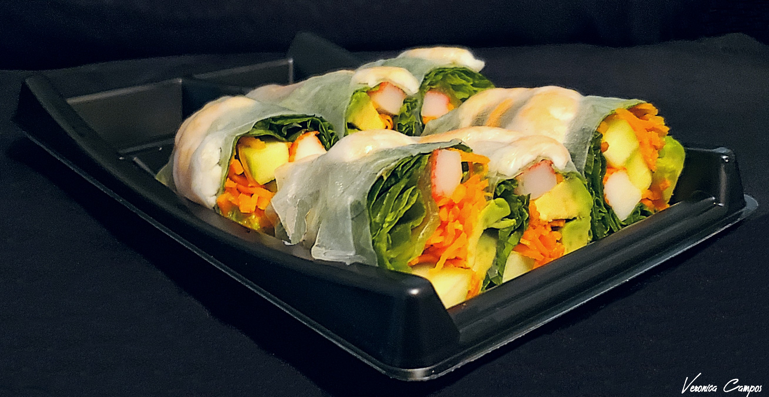 Vibrant Spring Rolls. Photo taken by me.
